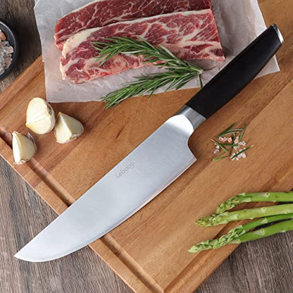 Lebabo 8 Inch Chef's Knife Professional, Kitchen Chef Knife, 9Cr18MoV 5-Layer Alloy Clad Steel, Ultra Sharp Meat Paring Knives for Kitchen & Restaurant, Ebony Wood Ergonomic Handle, Gift Box