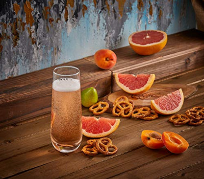 JoyJolt Milo Stemless Champagne Flutes Set of 8 Crystal Glasses. 9.4oz Champagne Glasses. Prosecco Wine Flute, Mimosa Glasses Set, Cocktail Glass Set, Water Glasses, Highball Glass, Bar Glassware