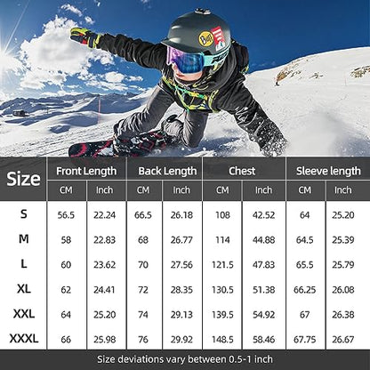 CAMEL CROWN Women's Ski Jacket Thicken Winter Snow Coat Warm Fleece Mountain Waterproof Female Jacket Hooded Windbreaker Grey L