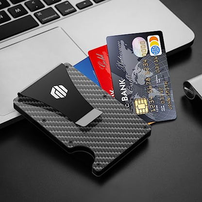 MAWEW Men's Metal Wallet,Men's Wallet With Money Clip.Black