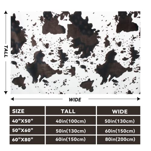 Lightweight Cow Print Blanket Plush Fleece Fuzzy Cute Cow Printed Throw Blanket Soft Warm Cozy Flannel Black Cow Blankets and Throws Small Bedding for Baby Girls Boys Toddler Bed Couch 40x50 inch