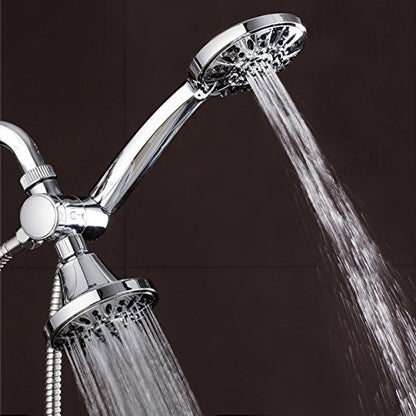 AquaDance Total Chrome Premium High Pressure 48-setting 3-Way Combo for The Best of Both Worlds – Enjoy Luxurious 6-setting Rain Shower Head and 6-Setting Hand Held Shower Separately or Together