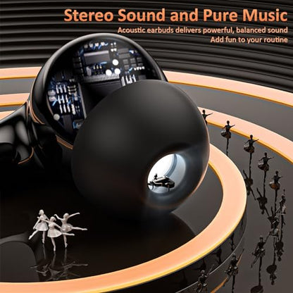 AMINY U-pro Wireless Headphones Bluetooth Earbuds 25 Hrs Playtime Charging Case LED Digital Display,IPX6 Waterproof Tiny Ear Buds Wireless Bluetooth Earbuds for Smartphone Laptop