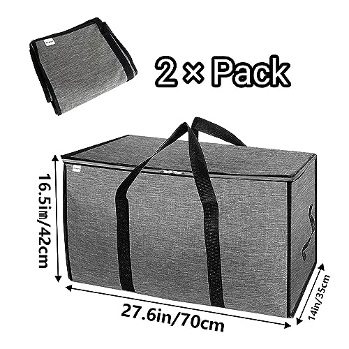 Zirakpro, Zip Moving & Storage Bag, Heavy Duty & Large Space Saving Bag, Travel, Packing Accessory, Reusable & Sustainable, 2 Pack)