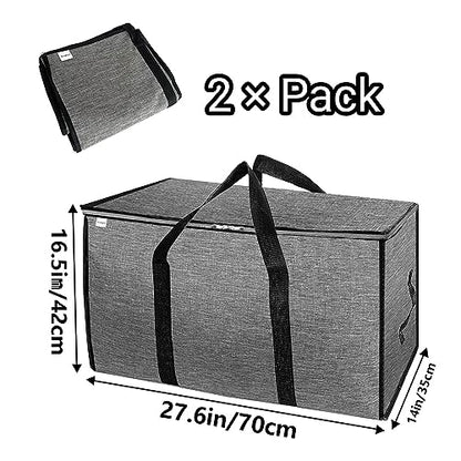 Zirakpro, Zip Moving & Storage Bag, Heavy Duty & Large Space Saving Bag, Travel, Packing Accessory, Reusable & Sustainable, 2 Pack)