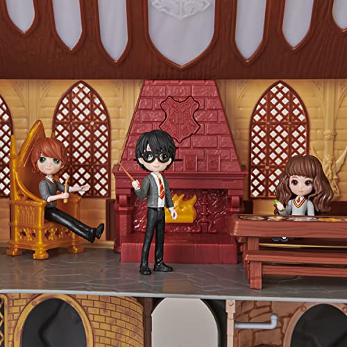 Wizarding World Harry Potter, Magical Minis Amazon Exclusive Deluxe Hogwarts Castle, 3 Classroom Playsets, 22 Accessories, 3 Figures, Lights & Sounds