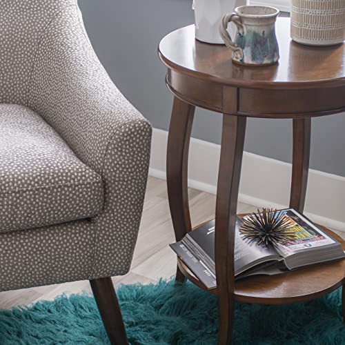 Powell Furniture Powell Hazelnut Round Shelf Table,, 18"L x 18"W x 24"H