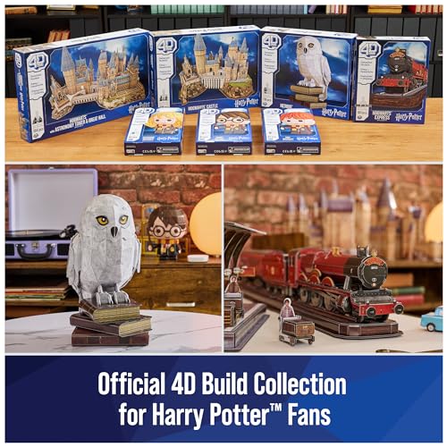 4D Build, Harry Potter Hogwarts Express 3D Puzzle Model Kit 181 Pcs 2.5 Ft Wide | Harry Potter Gifts Desk Decor | 3D Puzzles for Adults & Teens 12+
