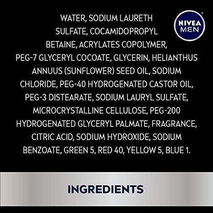 Nivea Men Deep Clean Rock Salts Body Wash, Exfoliating Rock Salt Body Wash, 3 Pack of 16.9 Fl Oz Bottles