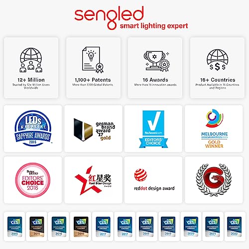 Sengled Alexa Light Bulb, S1 Auto Pairing with Alexa Devices, Warm Light Bulbs, Smart Light (Alexa), Bluetooth Mesh Smart Home Lighting, E26 60W Equivalent, 800LM, Soft White (2700k), (Pack of 4)