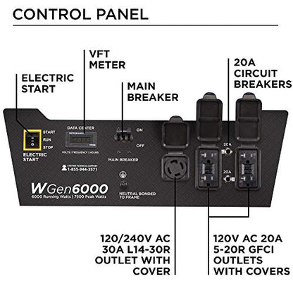 Westinghouse Outdoor Power Equipment 7500 Peak Watt Home Backup Portable Generator, Transfer Switch Ready 30A Outlet, Gas Powered, CARB Compliant