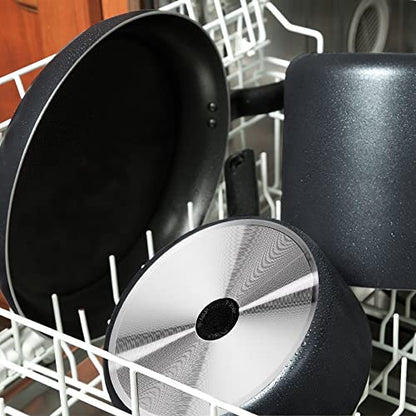 T-fal Initiatives Nonstick Cookware Set 18 Piece Oven Broiler Safe 350F Pots and Pans, Dishwasher Safe Black