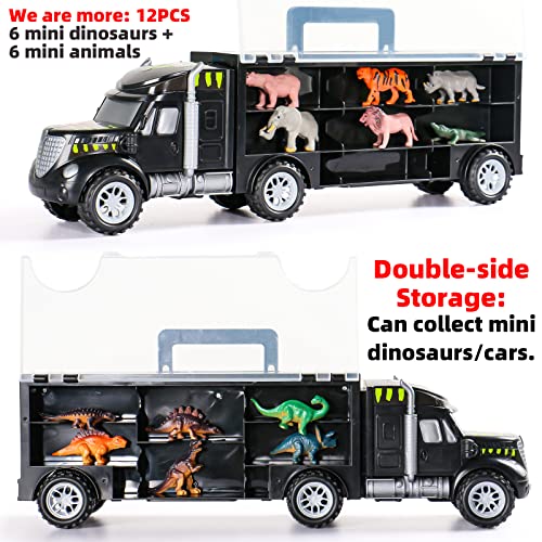 yoptote Dinosaur Toys for Kids 3-5 Kids Toys for 2 3 4 5 Year Old Children Dinosaur Toys for Boys Age 2 3 Year Old Boy Girl Car Trucks with Mat Easter Birthday Gifts Toys for 2 3 4 5 6 Year Old