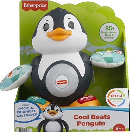 Fisher-Price Linkimals Learning Toy Cool Beats Penguin with Interactive Music & Lights for Infants and Toddlers Ages 9+ Months