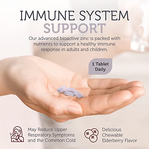 Zahler Elderberry Zinc Lozenges for Adults & Kids - Delicious Chewable Zinc & Sambucus Elderberry Lozenges for Immune Support - Kosher, Made in USA - Zinc Supplements for Men & Women (90 Count)