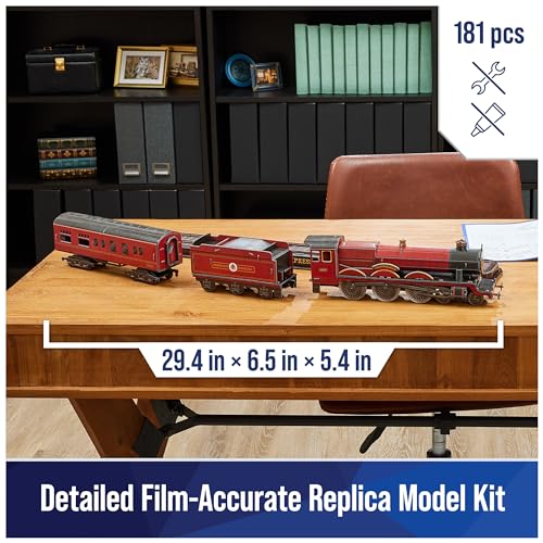 4D Build, Harry Potter Hogwarts Express 3D Puzzle Model Kit 181 Pcs 2.5 Ft Wide | Harry Potter Gifts Desk Decor | 3D Puzzles for Adults & Teens 12+
