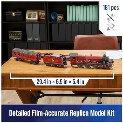 4D Build, Harry Potter Hogwarts Express 3D Puzzle Model Kit 181 Pcs 2.5 Ft Wide | Harry Potter Gifts Desk Decor | 3D Puzzles for Adults & Teens 12+