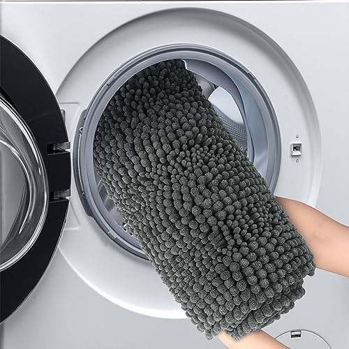 ELEHOLD Bath Rug Set 3 Pieces, Absorbent Soft Bathroom Mat, Non Slip Toilet Shower Mat Rug