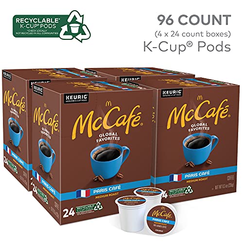 McCafe Paris Café, Single Serve Coffee Keurig K-Cup Pods, Medium Roast Coffee, 96 Count