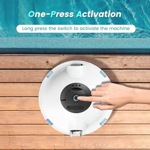 𝟮𝟬𝟮𝟯 𝙐𝙥𝙜𝙧𝙖𝙙𝙚 TASVAC Cordless Robotic Pool Cleaner, Automatic Pool Vacuum, 90 Mins Runtime, Powerful, Self-Parking, Lightweight, Ideal for Flat Above/In-Ground Pool up to 1100 Sq.Ft