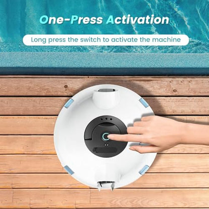 𝟮𝟬𝟮𝟯 𝙐𝙥𝙜𝙧𝙖𝙙𝙚 TASVAC Cordless Robotic Pool Cleaner, Automatic Pool Vacuum, 90 Mins Runtime, Powerful, Self-Parking, Lightweight, Ideal for Flat Above/In-Ground Pool up to 1100 Sq.Ft