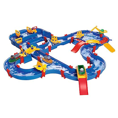 AQUAPLAY Amphie World Water Playset, Water Canal System for Hours of Fun, Educational, Learn how Water Moves, Lifts and Climbs, For Ages 3 and up