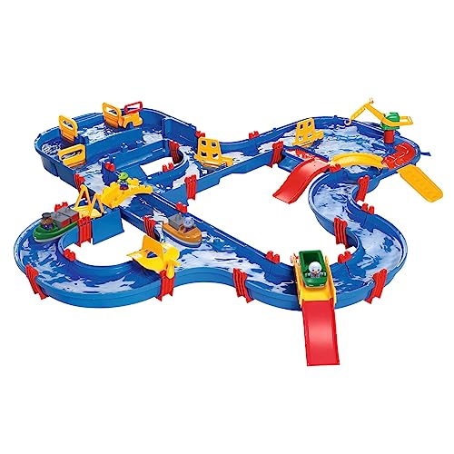 AQUAPLAY Amphie World Water Playset, Water Canal System for Hours of Fun, Educational, Learn how Water Moves, Lifts and Climbs, For Ages 3 and up