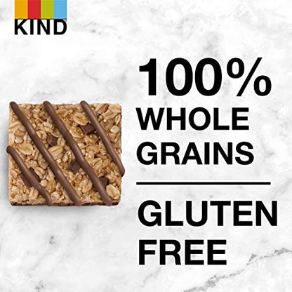 KIND Healthy Grains Bars Drizzled, Milk Chocolate Chunk, Gluten Free, 1.2 Oz, (8 Pack), 40Count