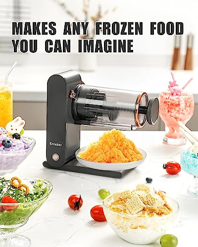 Shaved Ice Machine Electric - Rechargeable Snow Cone Machine with 2 Silicone Ice Mold, Kitchen Table-Top Ice Crusher for Slushies(Dark Grey)