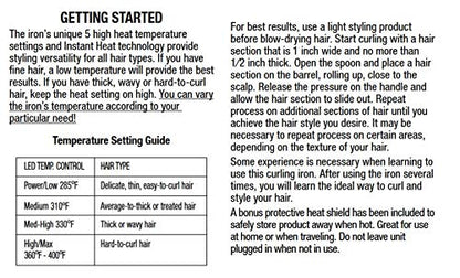 CONAIR INFINITIPRO Tourmaline 1-Inch Ceramic Curling Iron, 1-inch barrel produces classic curls – for use on short, medium, and long hair