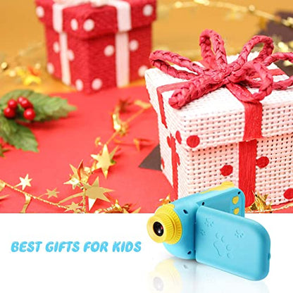hyleton Video Camera for Kids,1080P FHD Digital Kids Camera Camcorder Video Recorder with 2.4" Screen for Age 3-10 Sky Blue