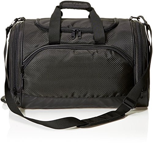 Amazon Basics Medium Lightweight Durable Sports Duffel Gym and Overnight Travel Bag - Black