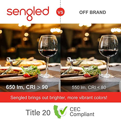 Sengled Smart Light Bulbs, Updated FFS Smart Bulb That Work With Alexa, Google, Smart Recessed Light Bulbs 65W Equivalent, 7.5W, Color Changing Light Bulb, 2.4GHz WiFi Only, No Hub Required, 2 Pack