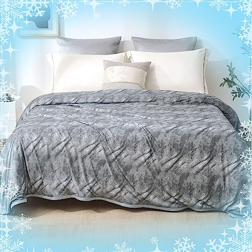 Tametra Cooling Blanket for Hot Sleepers,Tie-dye Decorative Weighted Blanket Summer Blankets Lightweight Breathable Oversized, Q-MAX>0.441, for Night Sweats with Laundry Bag