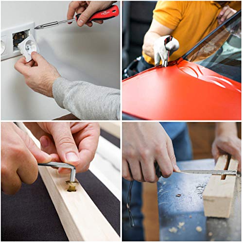100 Piece Home Repair Tool Kit,EXCITED WORK General House Hand Tool Set with Plastic Storage Case- Socket Wrench Hammer
