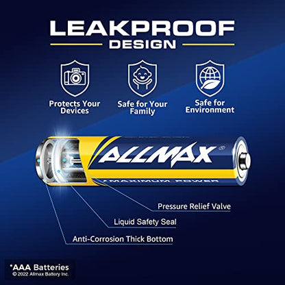 Allmax AAA Maximum Power Alkaline Triple A Batteries (20 Count) – Ultra Long-Lasting, 10-Year Shelf Life, Leakproof Design, Maximum Performance – 1.5V