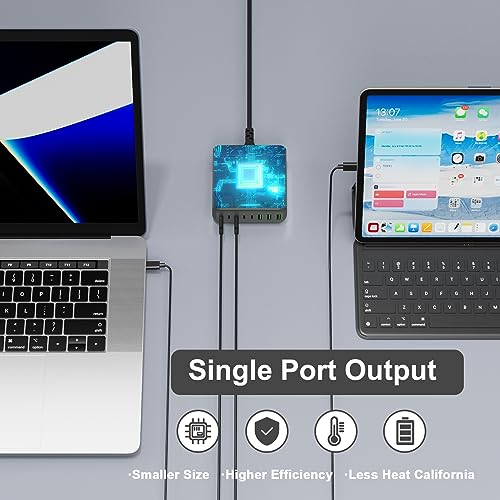 265W USB C Charger, 8-Port Desktop USB C Charging Station, 65W USB C Laptop Charger Compatible with MacBook Pro/Air,iPhone 14/13/Mini/Pro/13Pro Max/12 Samsung Galaxy Note