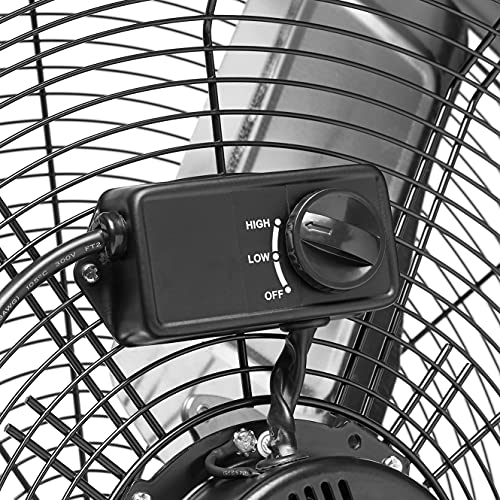 AmazonCommercial, Black 2-Speed Rotating 24-Inch Drum Fan