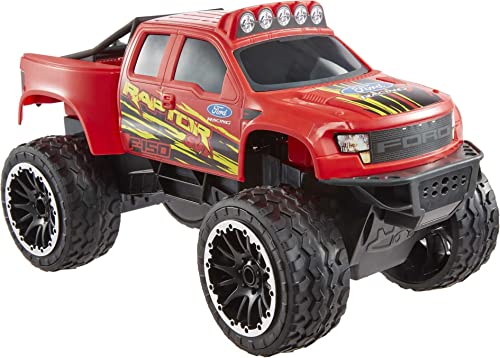 Hot Wheels Remote Control Truck, Red Ford F-150 RC Vehicle with Full-Function Remote Control, Large Wheels & High-Performance Engine, 2.4 GHz with Range of 65 Feet [Amazon Exclusive]