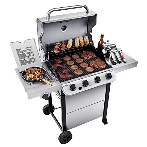 Char-Broil 463377319 Performance 4-Burner Cart Style Liquid Propane Gas Grill, Stainless Steel