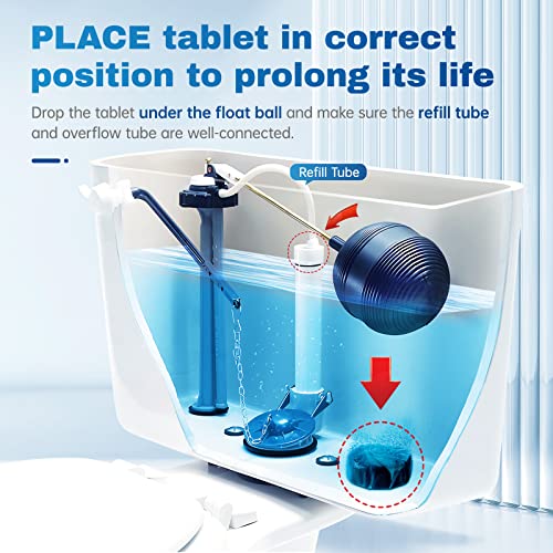 Vacplus Toilet Bowl Cleaners Tablet - 50 PACK, Automatic Toilet Cleaners for Deodorizing & Descaling, Long-Lasting Toilet Bowl Cleaner Tablets with Sustained-Release Technology Against Tough Stains
