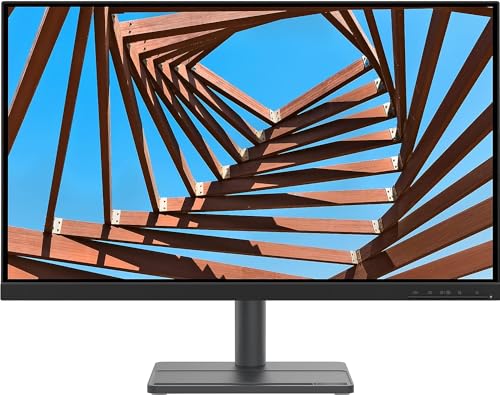 Lenovo L27e-30 27-inch FHD LED Backlit LCD FreeSync Monitor, Ultra-Slim, 3-Side NearEdgeless Frame, HDMI and VGA, Tilt, VESA Mount, Wide Angle Viewing
