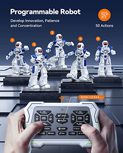 Ruko 6088 Programmable Robot, Gesture Sensing Intelligent Remote Control Robot for Kids 3-6 Years, Christmas Birthday Gift