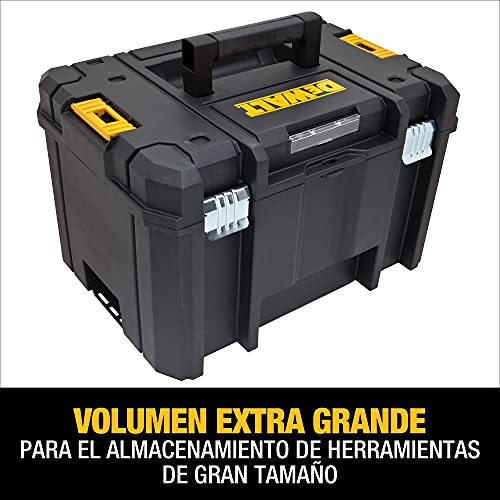 DEWALT TSTAK Tool Box, Extra Large Design, Removable Tray for Easy Access to Tools, Water and Debris Resistant (DWST17806)