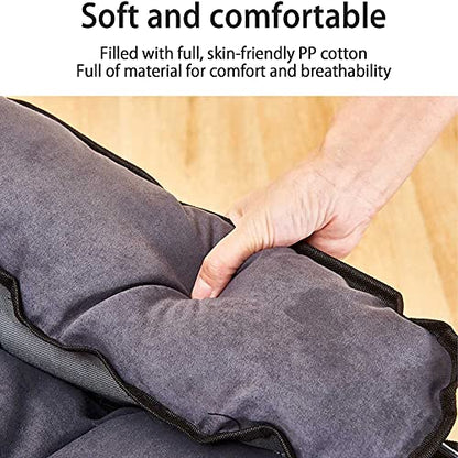 Living Room Lazy Chair with Ottoman & Armrest, Modern Comfy Folding Lounge Chair Reclining Sofa Leisure Chair Armchair with Footstool for Bedroom/Office/Hosting, Grey (Small)