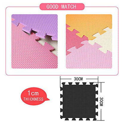MQIAOHAM® Children Puzzle mat Play mat Squares Foam Play mat Tiles Baby mats for Floor Puzzle Puzzle mat Childrens Soft Play mats Girl playmat Carpet Interlocking Foam Floor mats for Baby Beige 110
