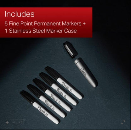SHARPIE Permanent Markers Variety Pack, Featuring Fine, Ultra-Fine, and Chisel-Point Markers, Black, 6 Count