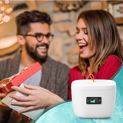 Ultrasonic Jewelry Cleaner Machine, Automatic Ultra Sonic Cleaner for Rings, Glasses, Jewelry, Portable Dentures Cleaner with Three Clean Modes 5 min /8 min /10 min - 45 kHz 225ML