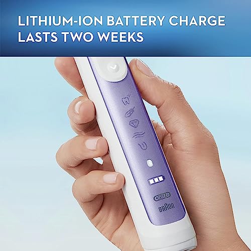 Oral-B Genius X Limited, Electric Toothbrush with Artificial Intelligence, Rechargeable Toothbrush (1) Replacement Brush Head, Travel Case, Orchid Purple
