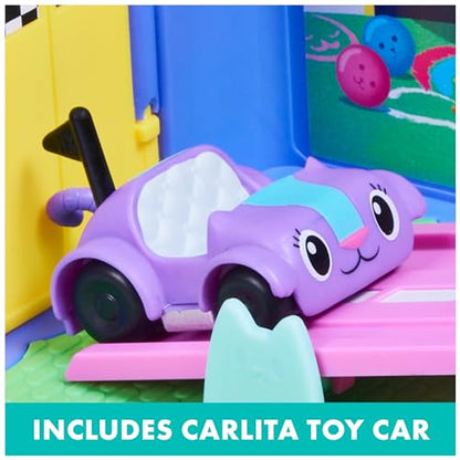 Gabby's Dollhouse, Carlita Purr-ific Play Room with Carlita Toy Car, Accessories, Furniture and Dollhouse Deliveries, Kids Toys for Ages 3 and up